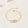 Brass Oval Link Bracelets LB3469-1-3
