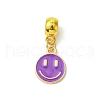 Golden Tone Alloy Enamel European Dangle Charms PALLOY-JF03235-2