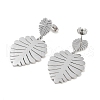 Non-Tarnish Leaf 304 Stainless Steel Dangle Earrings EJEW-L283-103P-2