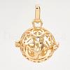 Rack Plating Brass Cage Pendants KK-S751-012KC-1