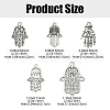 50Pcs 5 Styles Tibetan Style Alloy Pendants TIBEP-YW0001-79-3