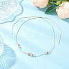 Adjustable Round Natural Carnelian & Cat Eye & Dyed Natural Malaysia Jade Rondelle Beaded Braided Necklaces NJEW-JN05322-1