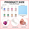 64Pcs 8 Styles Glass & Alloy Pendants PALLOY-TA00177-5