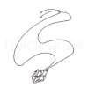 304 Stainless Steel Cable Chain Macrame Pouch Slider Necklace Making NJEW-JN05068-02-1
