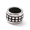 304 Stainless Steel Manual Polishing European Beads STAS-G276-24AS-1