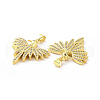Brass Micro Pave Cubic Zirconia Pendants ZIRC-P106-14G-3