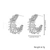 Non-Tarnish 304 Stainless Steel Wire Wrap Stud Earrings TS7204-2-2