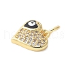 Brass Micro Pave Cubic Zirconia Enamel Pendants KK-D357-01B-G-2