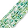 Gradient Color Electroplate Glass Bead Strands GLAA-E042-05B-1