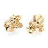Brass Micro Pave Cubic Zirconia Charms KK-N263-69G-2