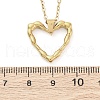 Textured Heart Outline 304 Stainless Steel Pendant Necklaces NJEW-M096-38G-3