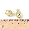 Brass Micro Pave Cubic Zirconia Beads KK-C104-09G-3