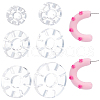 BENECREAT 6pcs 6 Size Snowflake Shape Polymer Clay Earring Charms Guide TOOL-BC0002-30-1