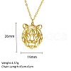 Stainless Steel Geometric Artistic Hollow Animal Pendant Necklaces JK0174-11-1