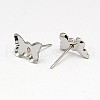 304 Stainless Steel Stud Earring Findings STAS-I010-04-1