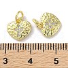 Rack Plating Brass Micro Pave Clear Cubic Zirconia Pendants KK-Z039-16G-3