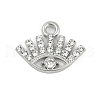 Rack Plating Alloy Micro Pave Rhinestone Pendants FIND-K020-04P-1