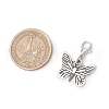 Butterfly Tibetan Style Alloy Pendant Decorations HJEW-JM03140-3