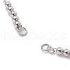Brass Bead Link Chain Bracelet Making AJEW-JB01150-54-2