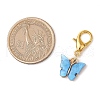 10Pcs 5 Colors Alloy Acrylic Butterfly Pendant Decorations HJEW-JM02874-3