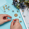 FINGERINSPIRE 12Pcs 2 Colors Zinc Alloy Brooches AJEW-FG0004-49-3