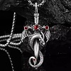 Alloy & 201 Stainless Steel & Rhinestone Dinosaur Wrapped Sword Pendant Necklaces for Men FS-WGFE8C1-04-1