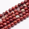 Natural Red Jasper Bead Strands G-K153-B19-12mm-1