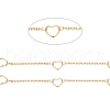 PVD Vacuum Plating 304 Stainless Steel Heart Link Cable Chains CHS-E006-01G-2