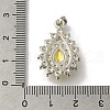 Rack Plating Brass Micro Pave Cubic Zirconia Pendant KK-H485-39P-02-3