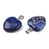 Natural Map Stone Pendants G-N0325-18A-3