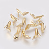 Brass Rhinestone Stilettos Pendants X-KK-T014-15G-1