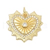 Brass Micro Pave Cubic Zirconia Pendants X-KK-U058-58A-G-1