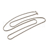 1.8mm Rack Plating Brass Box Chain Necklaces for Women Men MAK-L044-60P-1