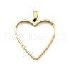 304 Stainless Steel Open Back Bezel Pendants STAS-Z091-05G-09-1