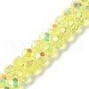 Electroplate Glass Beads Strands GLAA-Q099-E01-M02-2