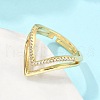Adjustable Brass Micro Pave Clear Cubic Zirconia Finger Rings RJEW-S044-140-NF-2