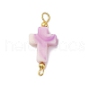 35Pcs 7 Colors Two Tone Cross Acrylic Connector Charms PALLOY-JF03528-01-2