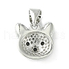 Brass Micro Pave Cubic Zirconia Charms ZIRC-F138-05P-2