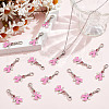 Awareness Ribbon Alloy Enamel Pendant Decoration HJEW-HY00002-4