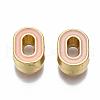 Rack Plating Alloy Enamel Beads ENAM-S122-033O-NR-2