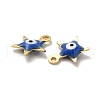 304 Stainless Steel Evil Eye Enamel Charms STAS-G302-04G-04-2