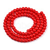 Opaque Solid Color Glass Beads Strands GLAA-T032-P6mm-04-3