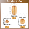 ANATTASOUL 3 Styles Wood Beads WOOD-AN0001-02-2