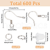 SUNNYCLUE 200Pcs 304 Stainless Steel Earring Hooks DIY-SC0024-20-2