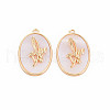 Brass Birth Floral Pendants KK-S364-283-1