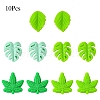 10Pcs 5 Styles Maple Leaf Silicone Beads SIL-YW0001-42-2