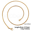 Ion Plating(IP) 1.5mm Unisex 304 Stainless Steel Snake Chains Necklaces ZV2766-2-1