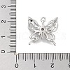 Brass Pave Clear Cubic Zirconia Pendants KK-Z061-14P-01-3