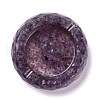 Resin with Natural Amethyst Chip Stones Ashtray DJEW-F015-06B-1