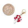 7Pcs 7 Colors Handmade Glass Seed Beaded Pendant Decorations HJEW-MZ00202-5